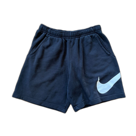 NIKE Black White Logo Swoosh Basketball Running Gym Shorts    Mens Size Medium - Picture 2 of 7